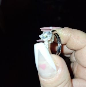 Sterling silver wedding set